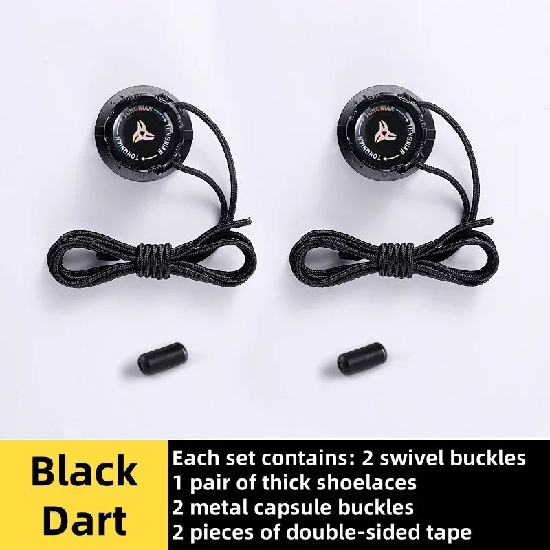 EasyFit No-Tie Automatic Shoelaces with Swivel Buckle (Thick Rope Quick Lock)