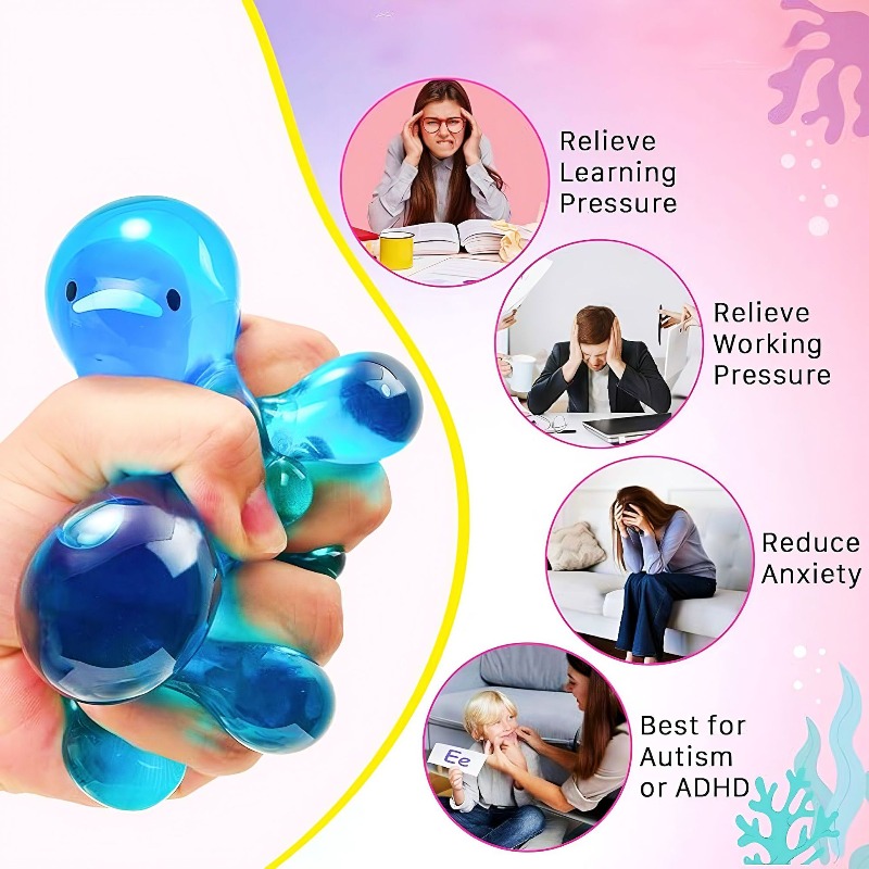 Super Soft Luminous Ice Cube Squeeze Toy Stress-Relieving Animal Fun