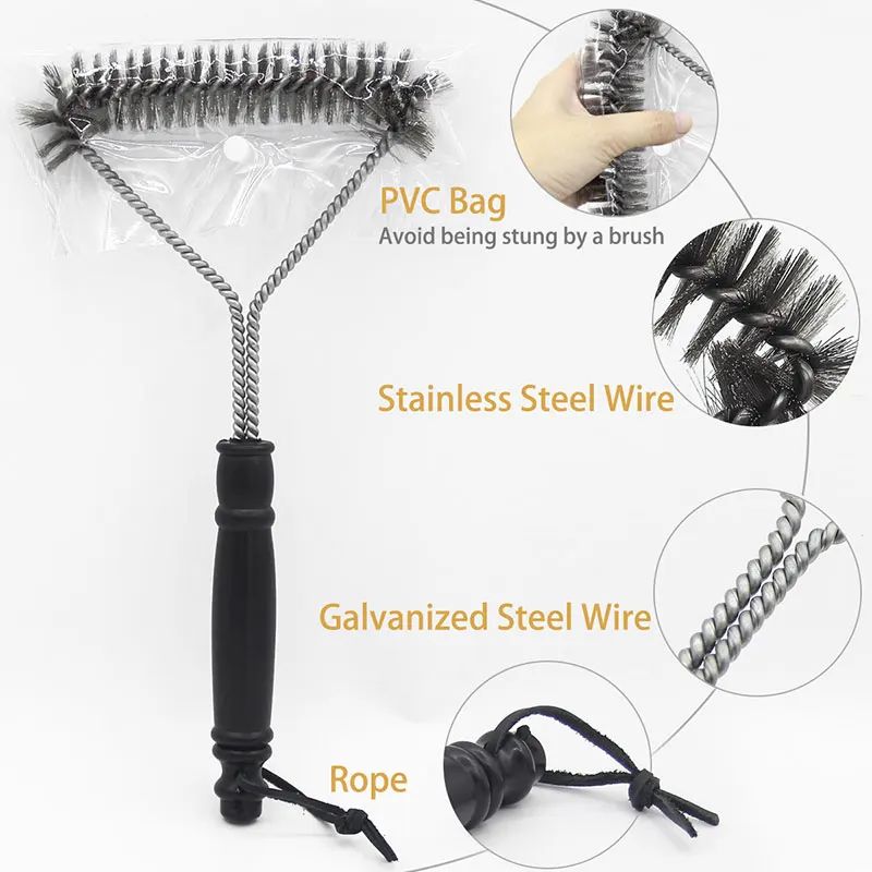 Stainless Steel BBQ Grill Cleaning Brush Heavy Duty