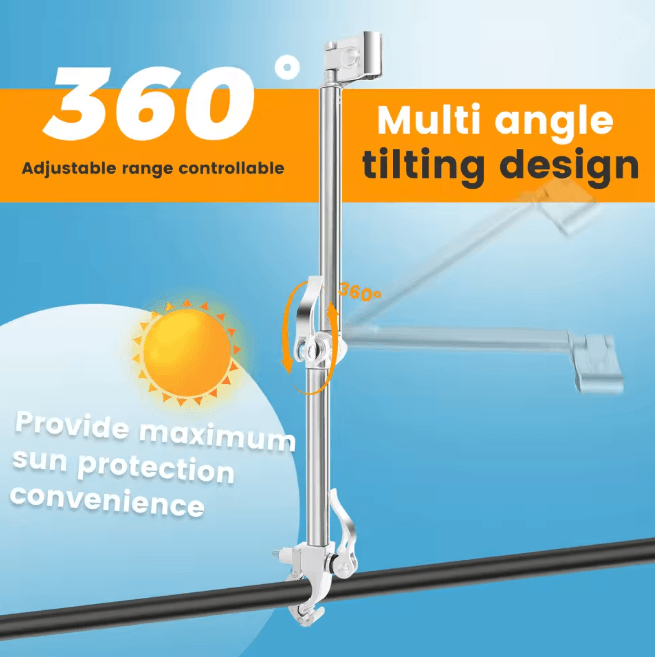 Adjustable Stroller Umbrella Mount Holder Stainless Steel Clip Stand