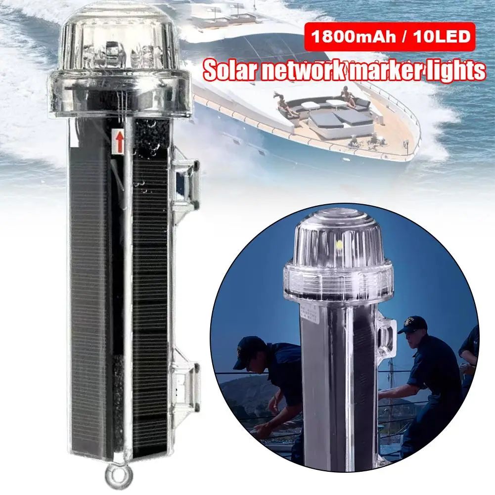 Solar Marine Net Marker Light – Waterproof Marine Navigation Light for Buoy, Anchor & Net Safety