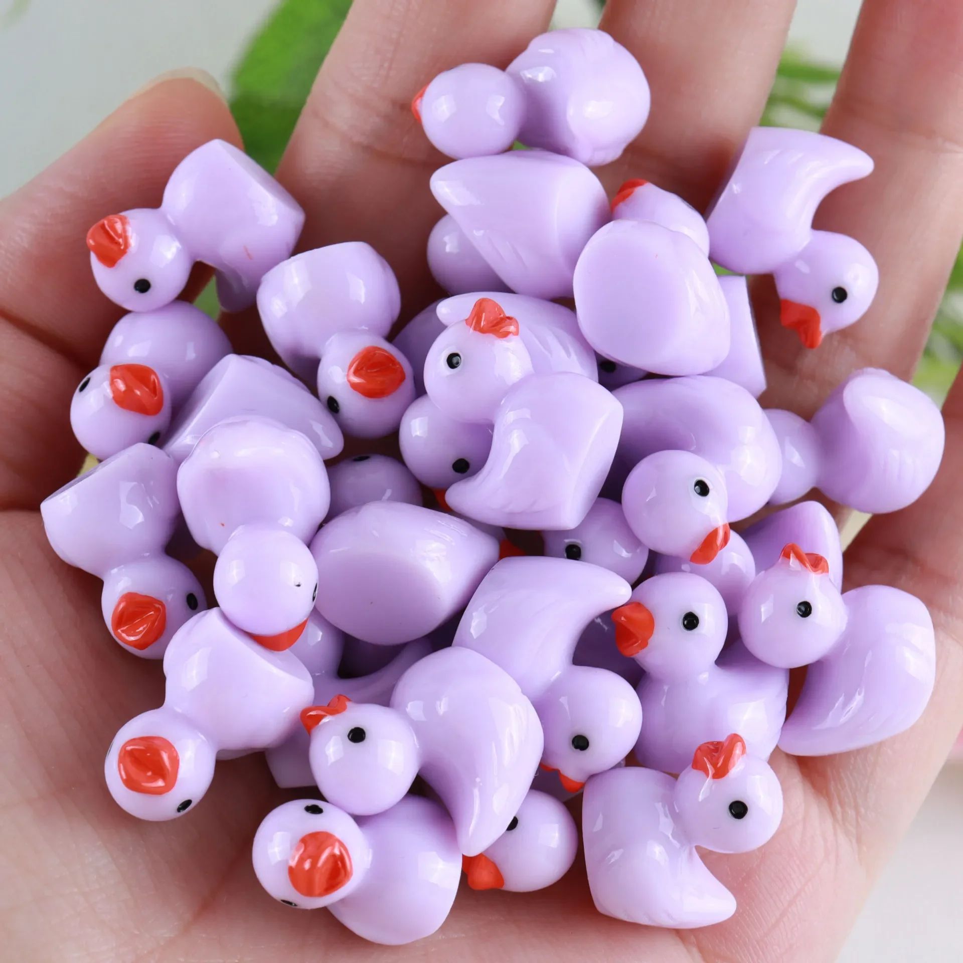 Mini Resin Duck Figurines Set