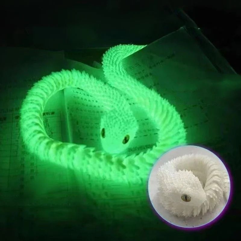 3D Printed Snake Movable Joint Fidget Toy Figurine
