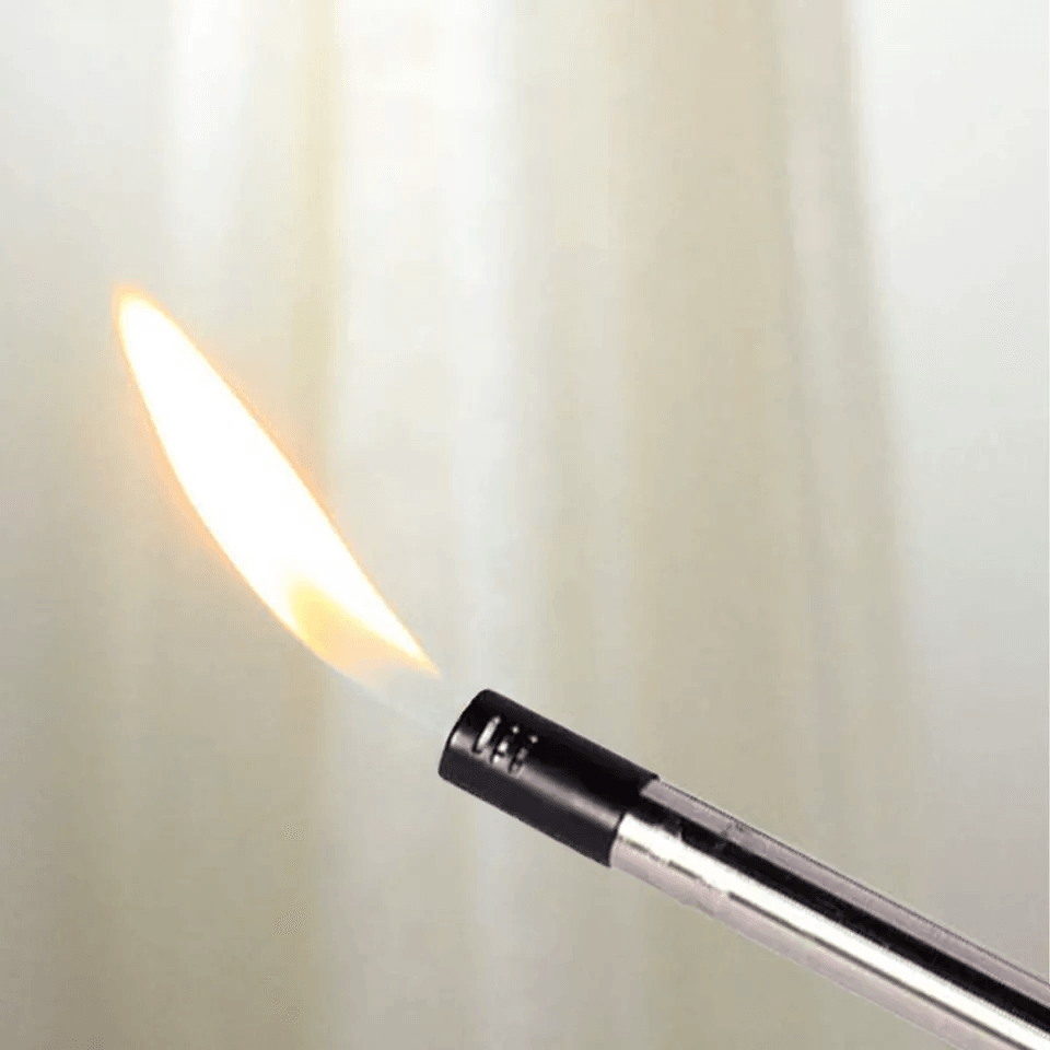Refillable BBQ Lighter for Butane Kitchen Stove, Adjustable Fireplace Grill & Candle Igniter, Flame Lighter
