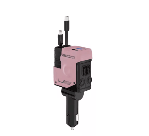 Retractable 4-in-1 Fast Charging Car Charging Cable & Adapter Universal Multi-Device Power Solution