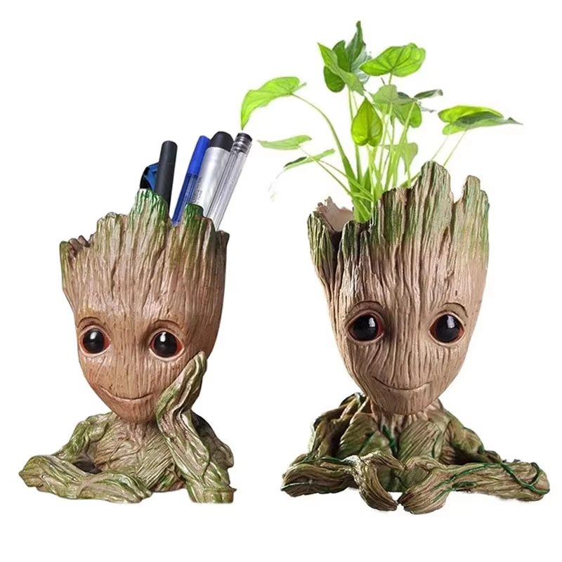 Mini Cartoon Groot Figurine – 2 in Tree-Man Desk Ornament for Home & Office Decor