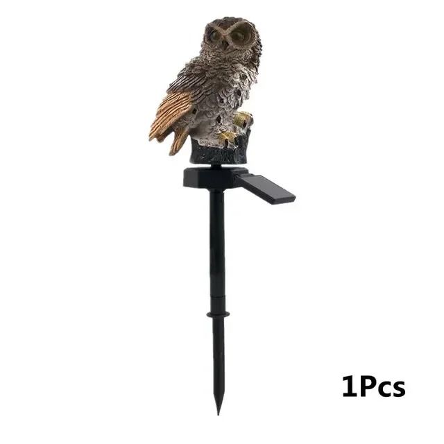 Wise Sentinel Solar Owl Garden Stake