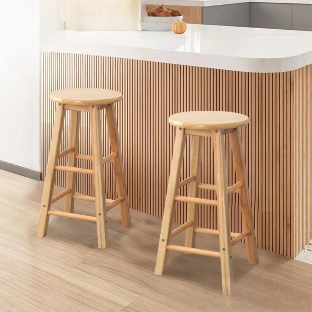 Nordic Style Solid Wood Bar Stool, Multifunctional High Chair, Minimalist High Stool for Southern Home