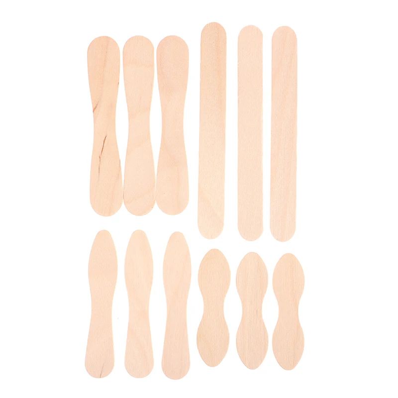 50 Pcs Disposable Wooden Waxing Sticks Body Hair Removal Spatula