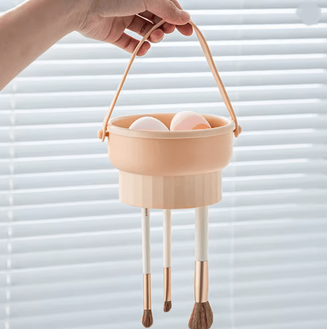 CleanPro Makeup Brush Cleaning Bowl And Drying Rack Set