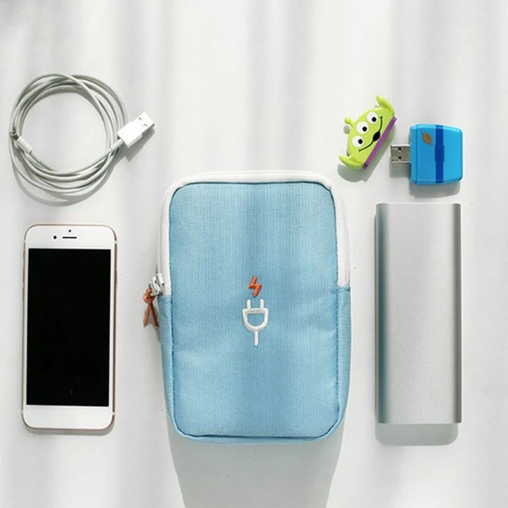 Portable Electronics Organizer Travel Cable Storage Bag for Chargers Headphones and Accessories