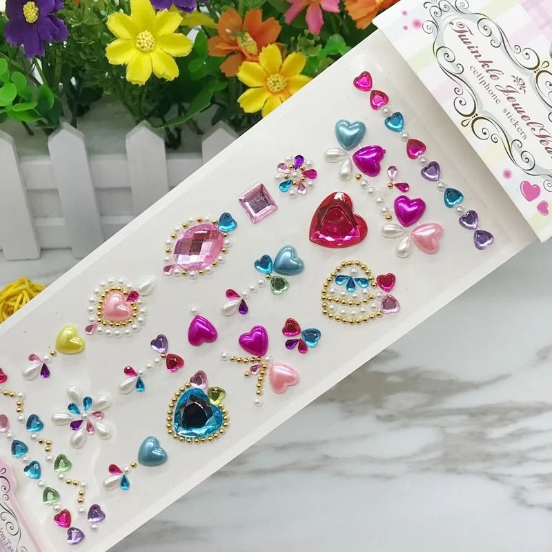 RadiantGlow Rhinestone Face Gems Self Adhesive Face Gem Stickers Festival Crystal Makeup Jewels