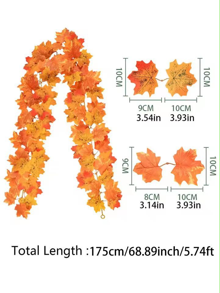 Harvest Glow Maple & Fruit Vine Garland