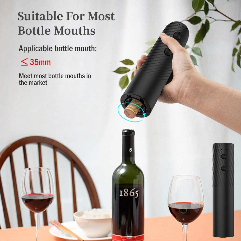 USB Rechargeable Automatic Wine Bottle Opener Electric Corkscrew Opener One-click Button Wine Tools for Bar Use