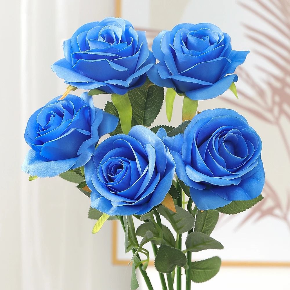 48 cm Rose Black Silk Bouquet Peony Artificial Flower