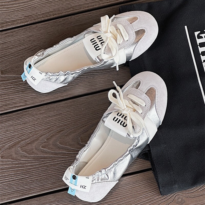New Women's Lace Up Sport Shoes Summer Casual Sneakers Cozy Shallow Ballet Flats