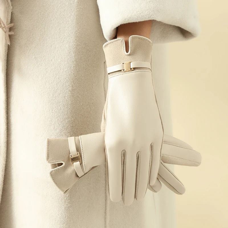 Women Winter Fleece Lined Touch Screen Cycling and Driving Gloves