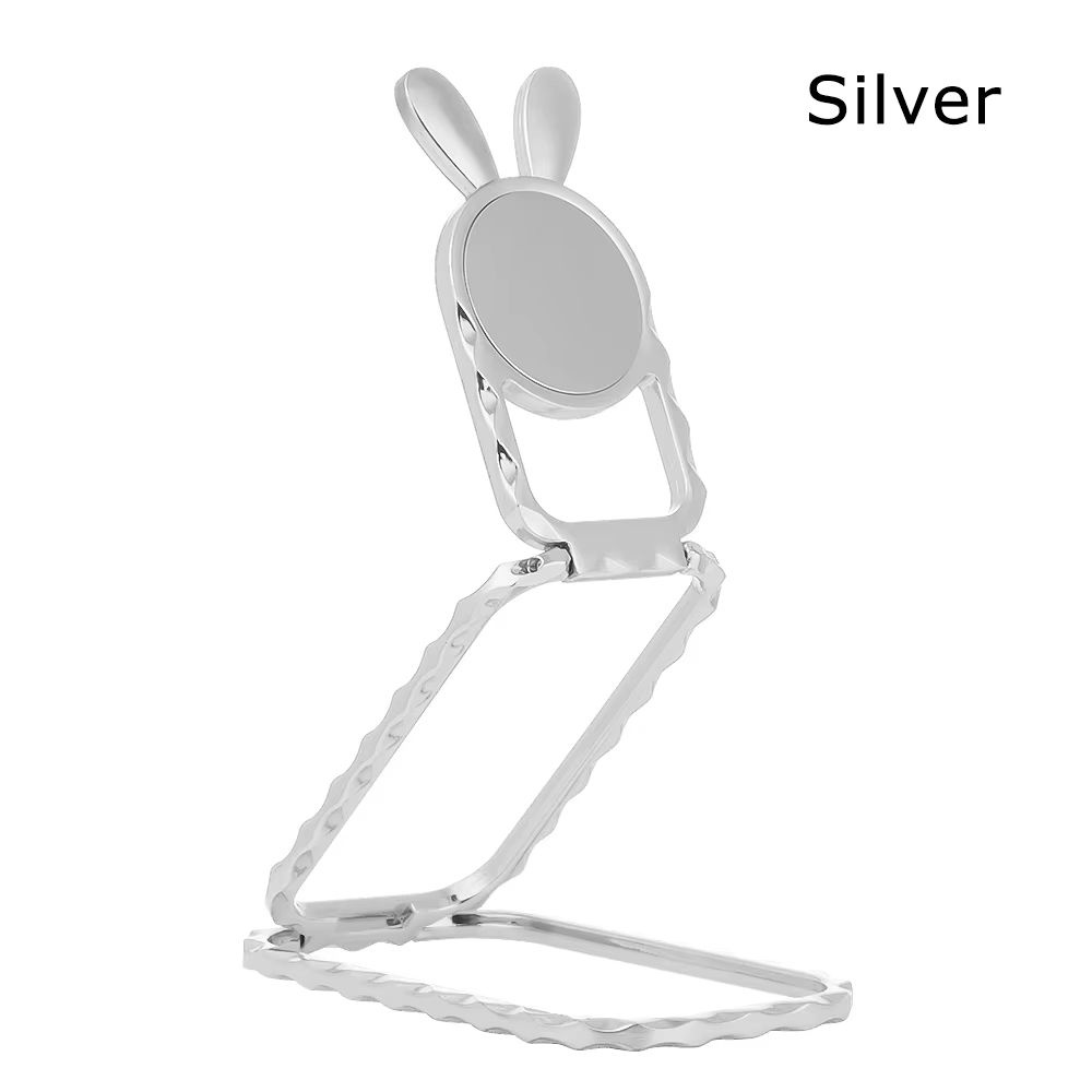 360° Rotating Foldable Phone Stand with Ultra-Thin Metal Ring Holder and Multi-Angle Kickstand
