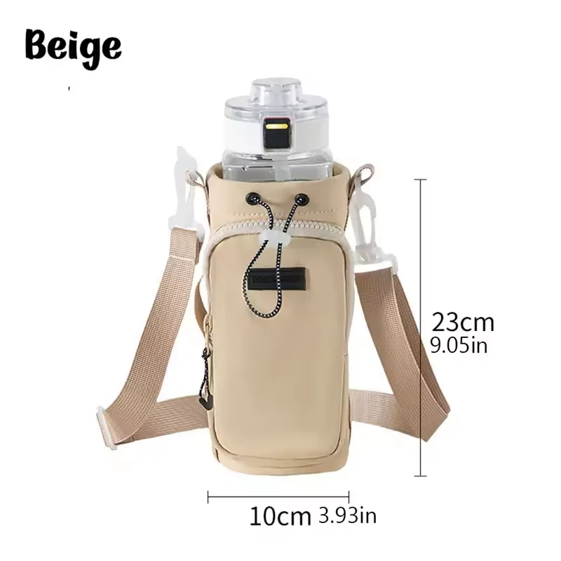 Insulated Water Bottle Carrier Bag with Phone Pocket and Adjustable Strap