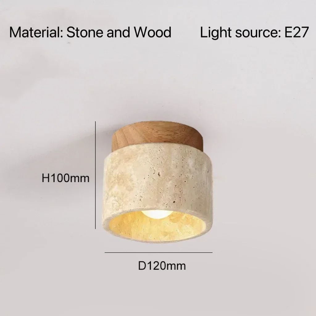 Modern Travertine Ceiling Lamp