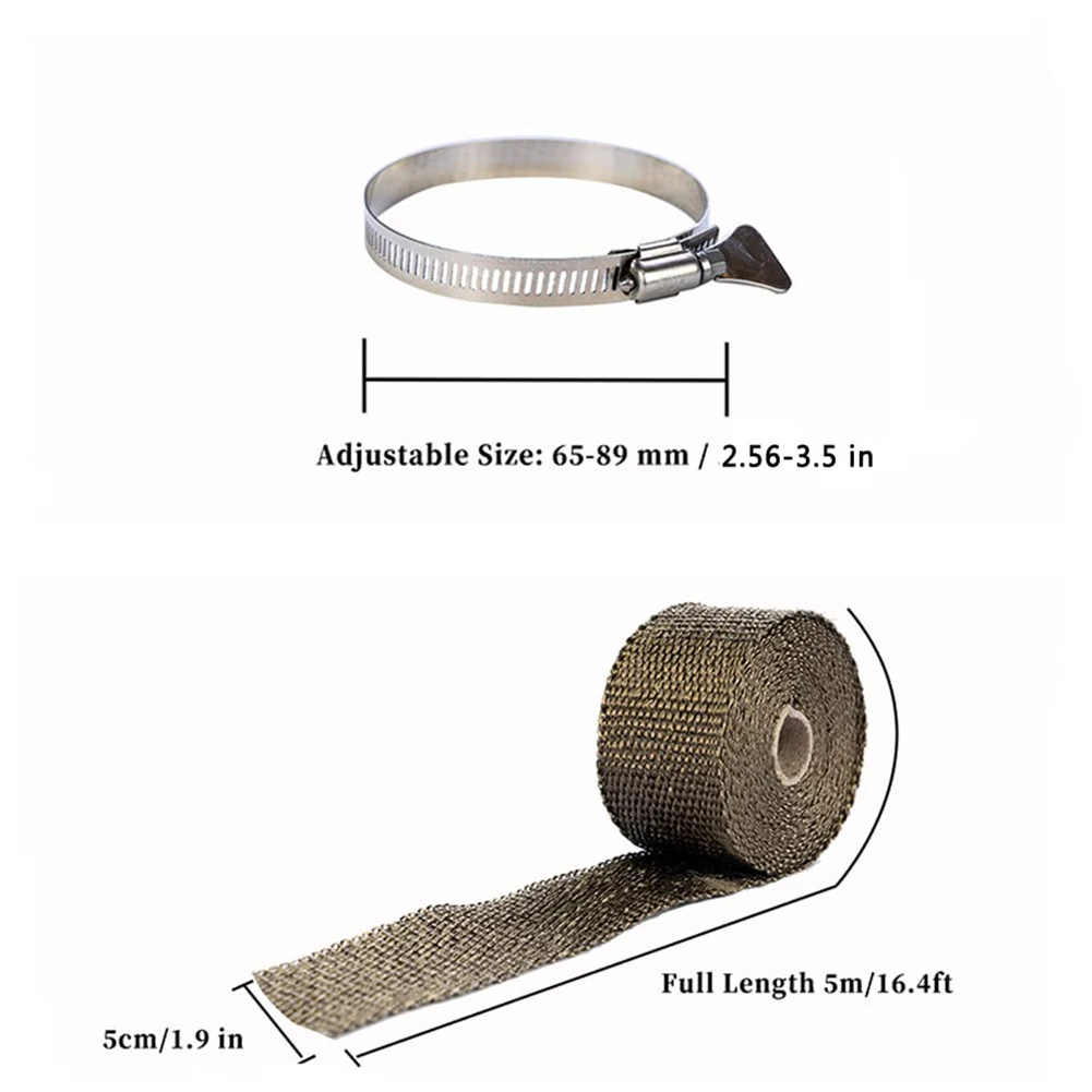 Fireproof Tent Stove Chimney Wrap with Adjustable Clamps Heat Resistant Stove Pipe Insulation