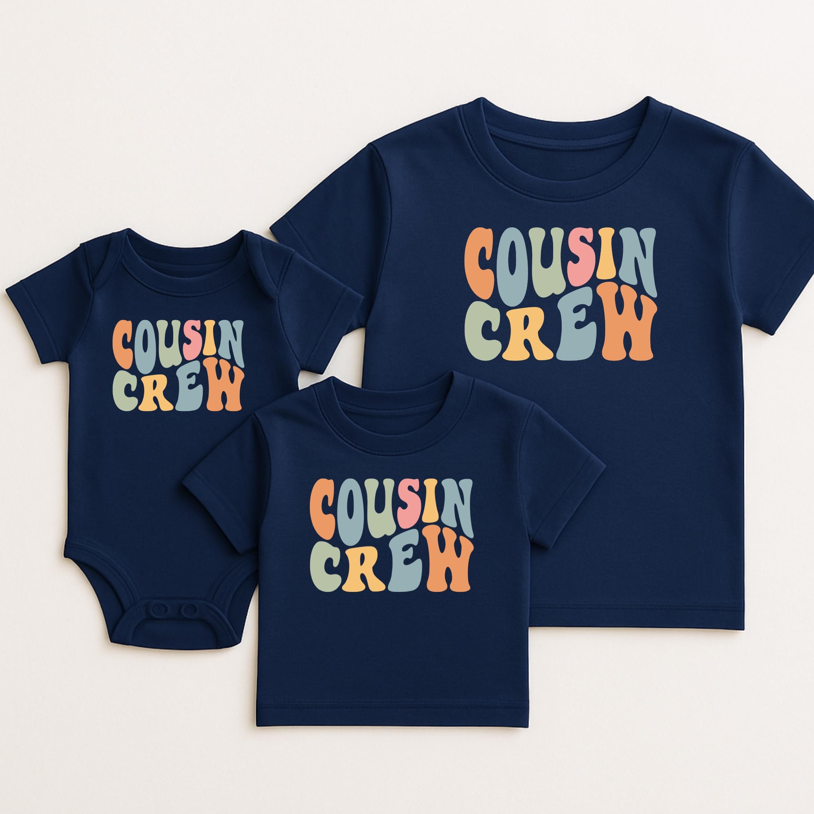 Cousin Crew Shirts Matching Family Graphic Tees Kids Baby Reunion Outfit Set