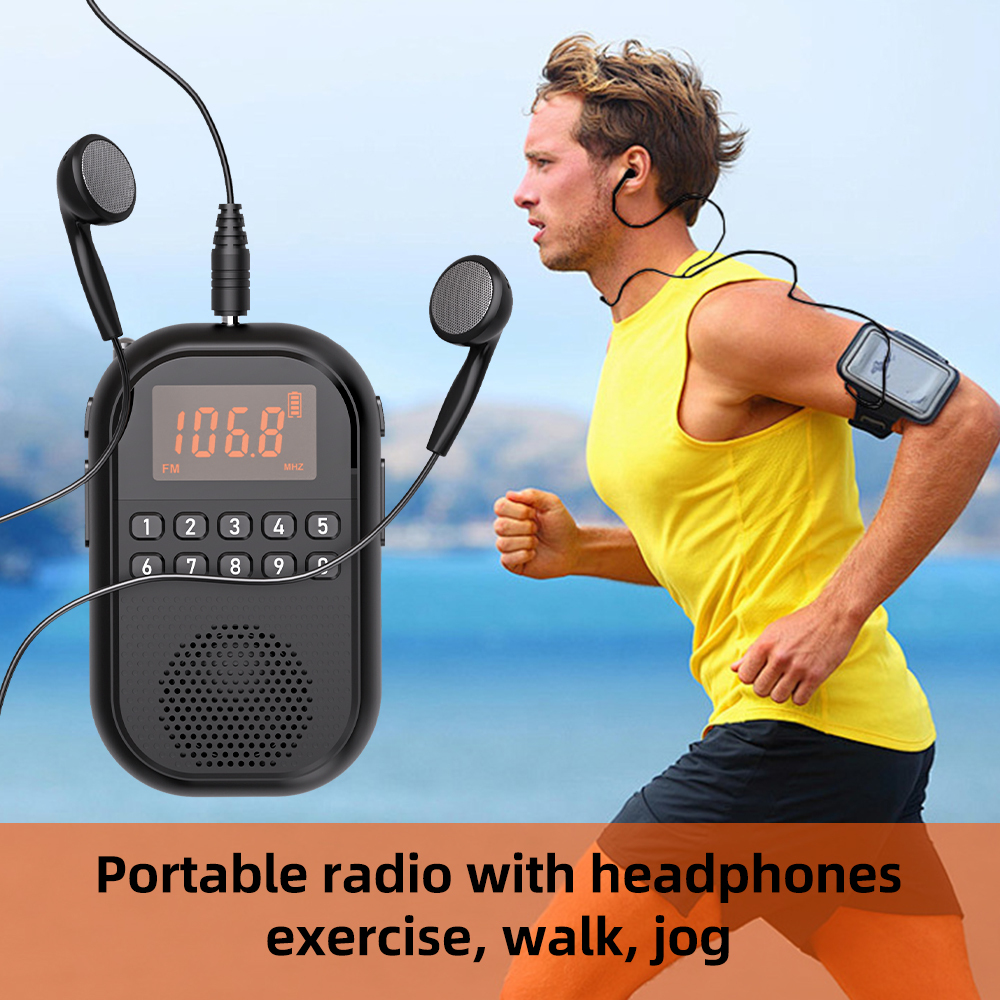 Mini Portable Radio with HD Sound Quality & USB SD Dual Card Decoding for Outdoor Use