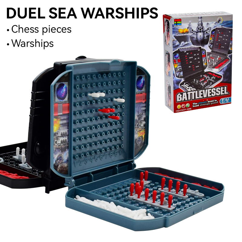 Battleship Game Two-Player Naval Combat Tabletop Game for Strategy Lovers