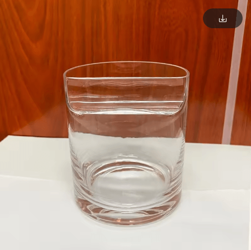 Crystal Whiskey and Cigar Glass Tiki Style Crystal Whiskey Tumbler with Built In Cigar Holder