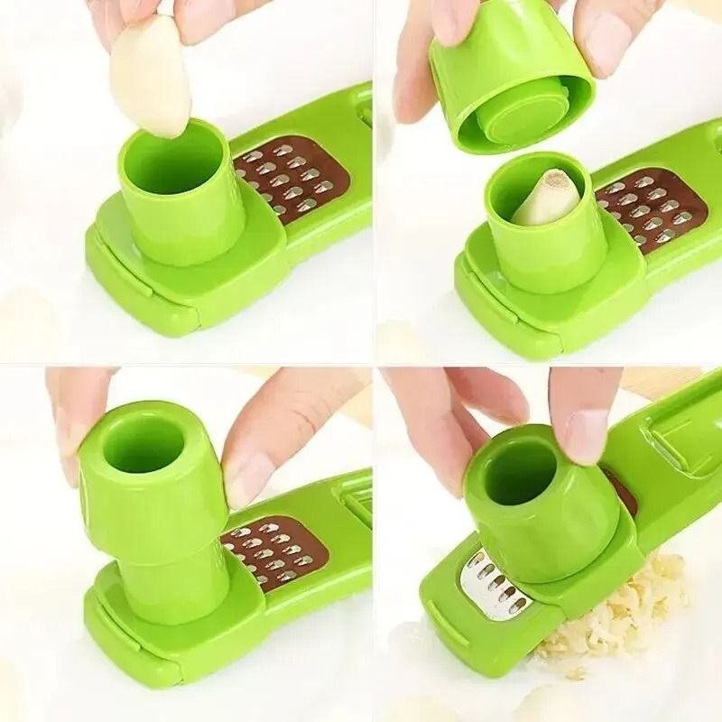 Creative Green Mini Garlic Grinder | Manual Garlic Press & Mashing Gadget