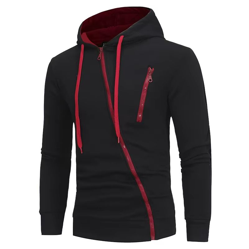 Urban Slim-Fit Fleece Bomber Jacket with Scarf-Style Stand Collar