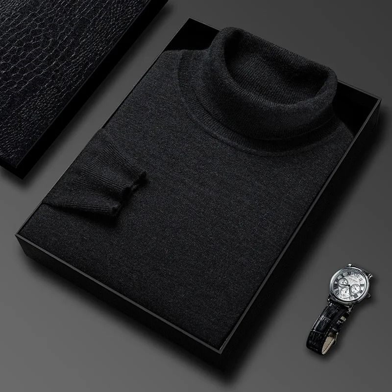 Mens Slim Fit Turtleneck Sweater Anti Pilling Knit Pullover