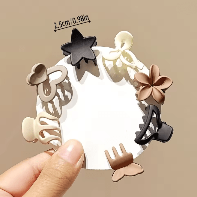 Beige Mini Hair Clip Set