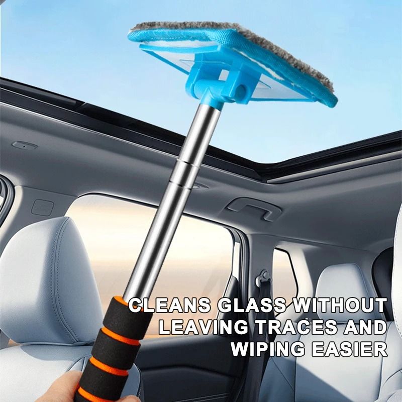 SEAMETAL Telescopic Windshield Defogging Brush Car Glass Cleaning Tool