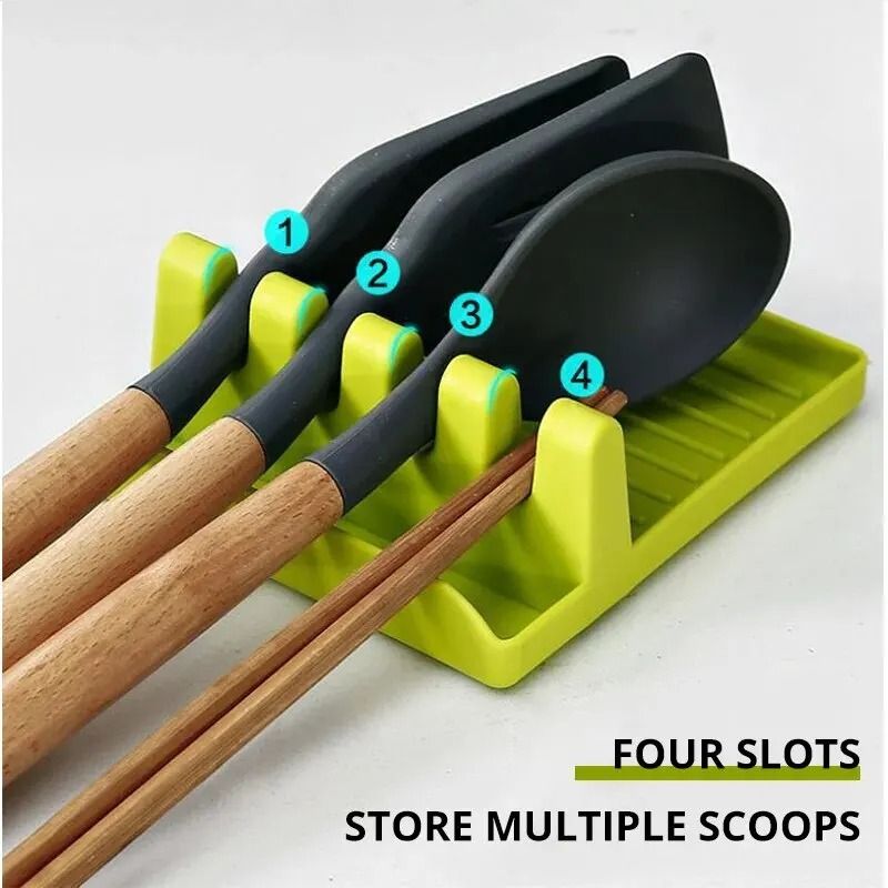 Multi Function Spatula and Pot Lid Rack Countertop Spoon Holder
