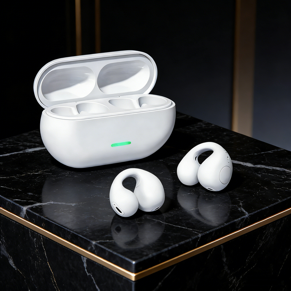 Open Ear Bluetooth Clip On Earbuds Air Conduction Wireless Sports Headset