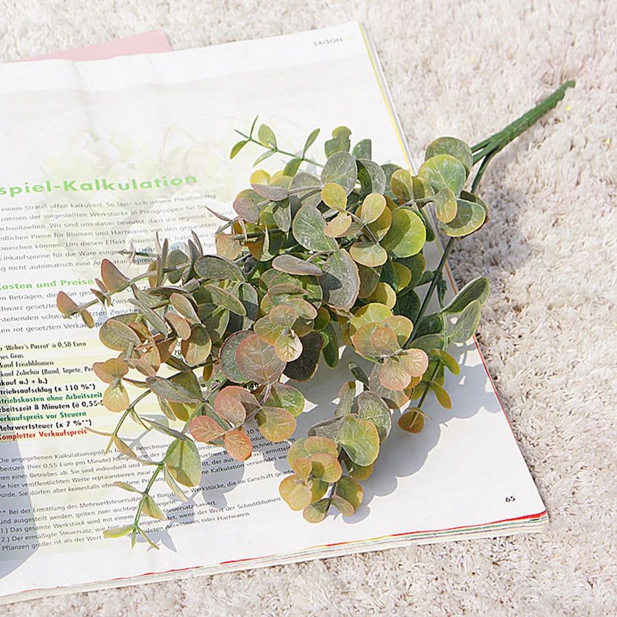 Artificial Eucalyptus Stems for Vase Decor, Wedding Centerpieces & Faux Greenery Arrangements