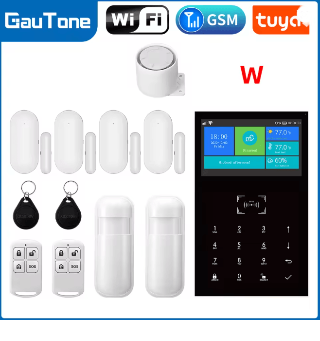 PG109 Smart Home Security Alarm System WIFI GSM with Touch Screen and App Control