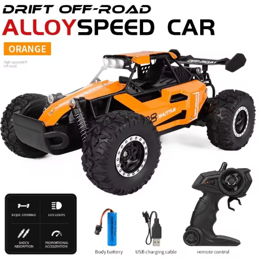 116 High Speed Off Road RC Car with LED Lights and 2.4GHz Control