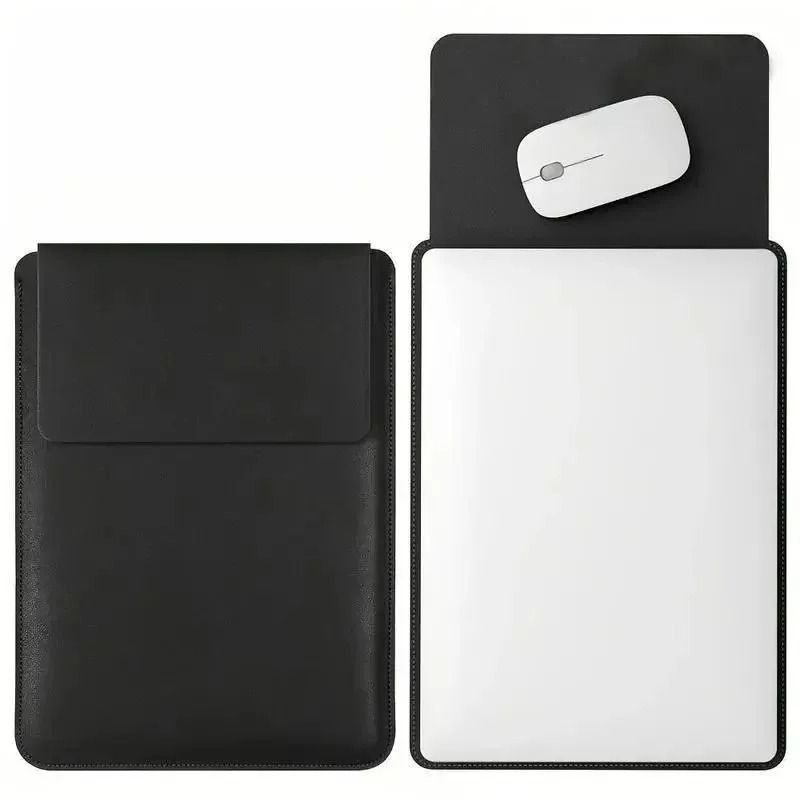 PU Leather Laptop Sleeve Case Slim Protective Cover for 14 to 16 Inch Devices