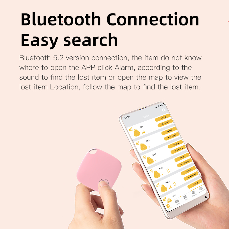 Anti Lost Bluetooth Tracker for Pets, Bags, and Wallets  Smart Finder Locator Device