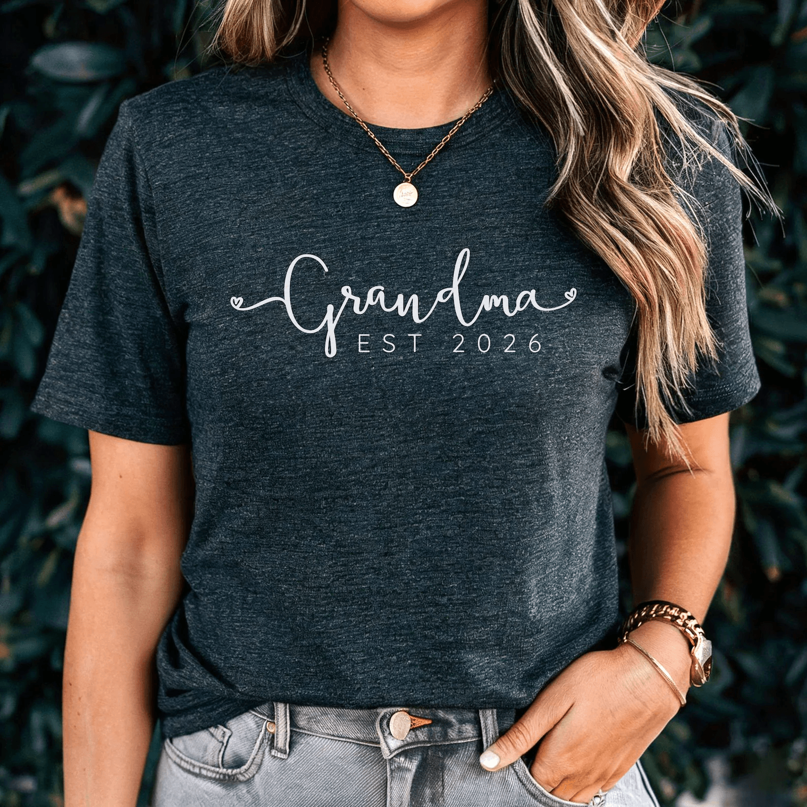 Grandma Est 2026 Shirt Custom Year Personalized Grandma Gift Tee