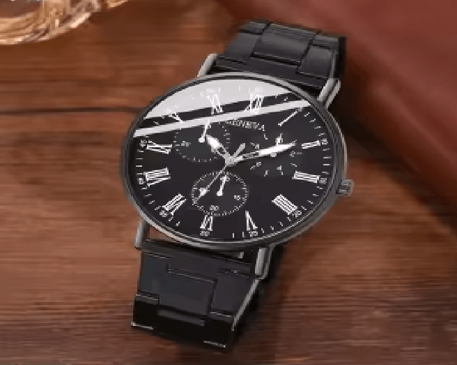 Couple Leather Quartz Watch Set Simple Casual Dial