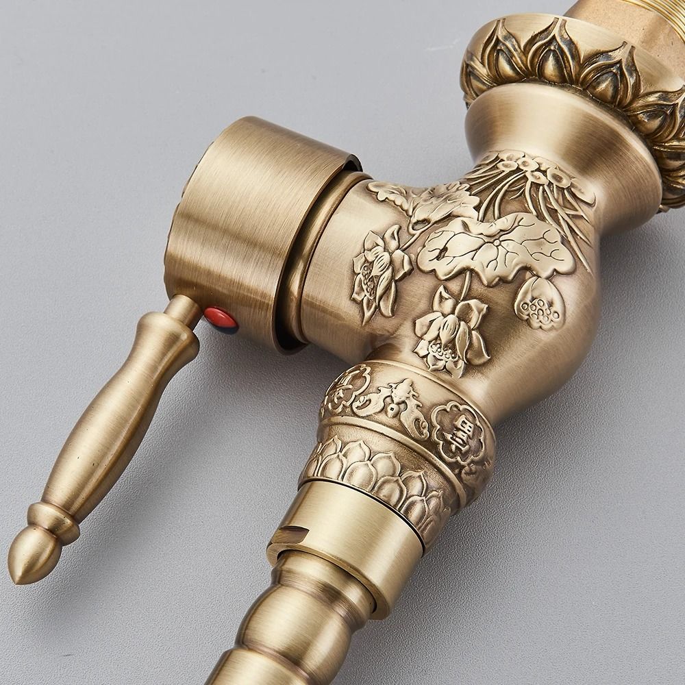 Uythner Retro Brass Antique Bronze Kitchen Sink Faucet