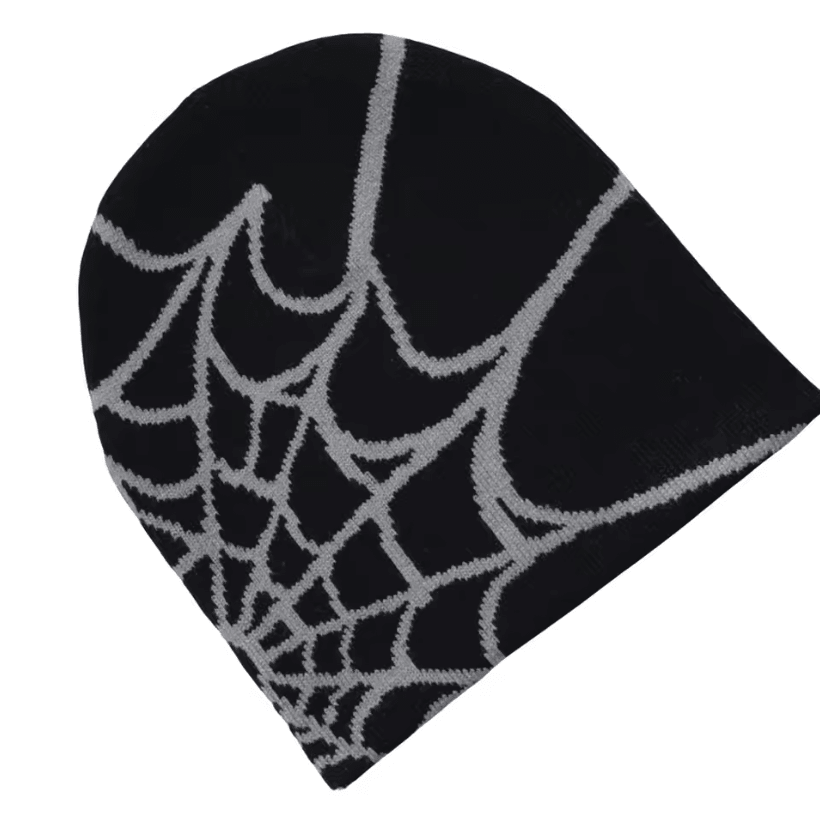 Spider Web Beanie Hat Unisex Knit Warm Outdoor Pullover Personality Winter Cap