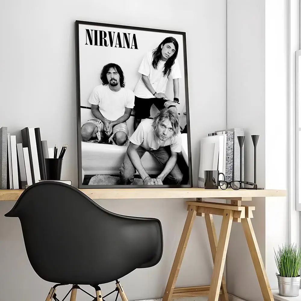 Nirvana Rock Band Calligraphy Canvas Poster