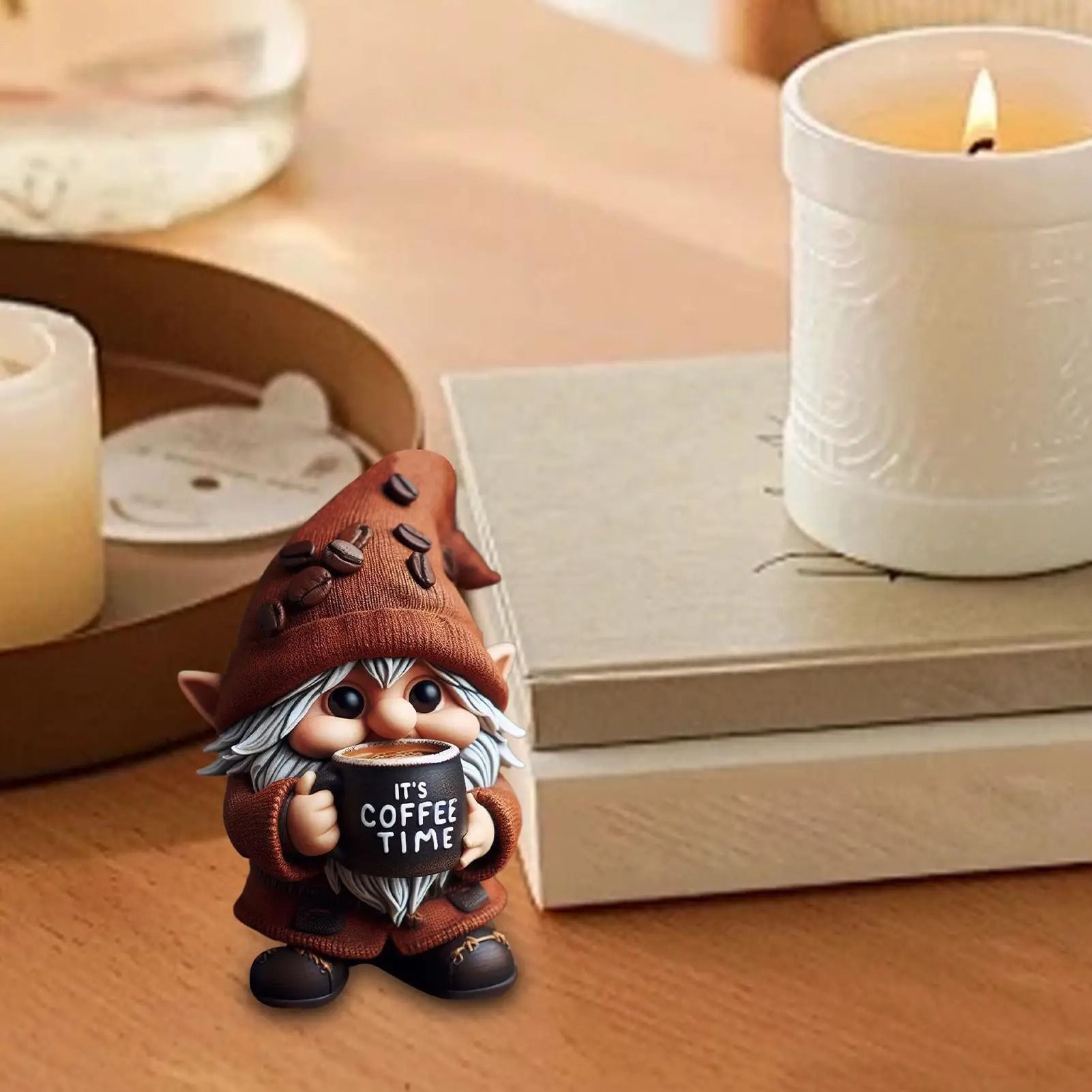 Coffee Gnome Kitchen Figurine Decoration