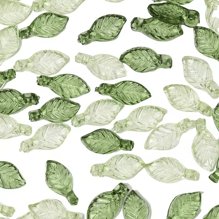 Acrylic Mini Leaf Beads for Jewelry Making – DIY Acrylic Leaf Beads for Earrings & Necklaces (10/50pcs Craft)