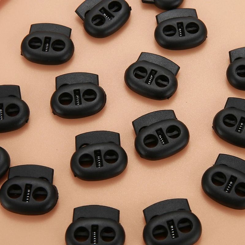 Plastic Cord Lock Stopper Toggle Clip for Drawstrings Elastic Lanyards Paracord Ropes