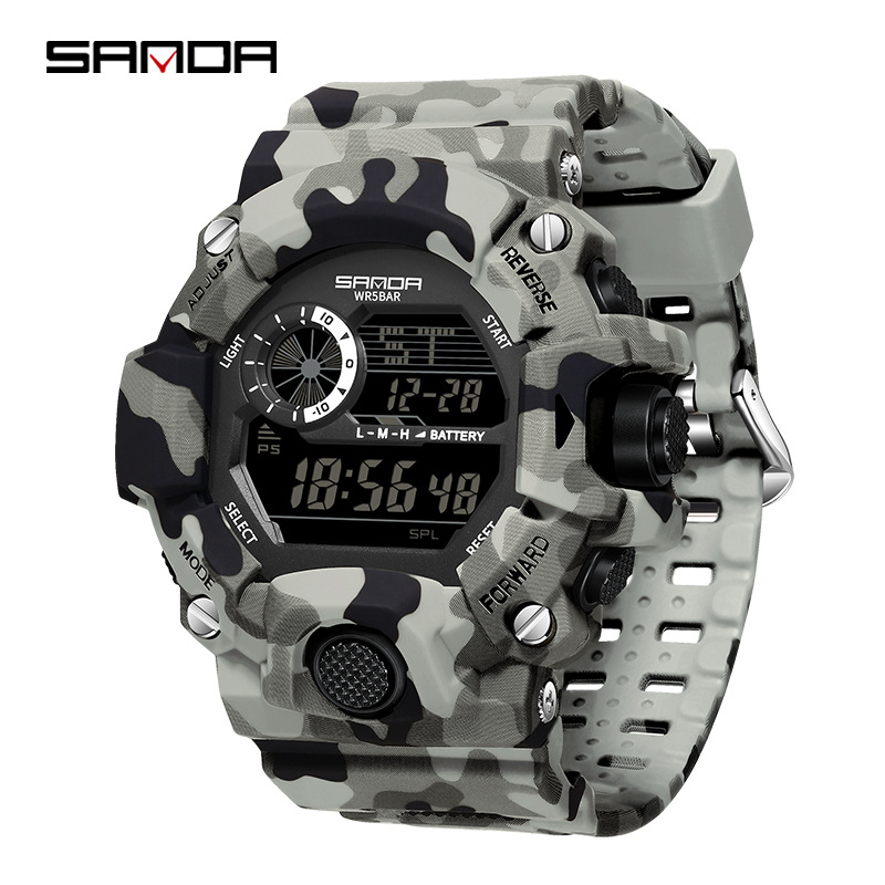 Waterproof Luminous Electronic Watch, Students Digital Watches, Fashion Military Multifunctional Date Alarm Clock